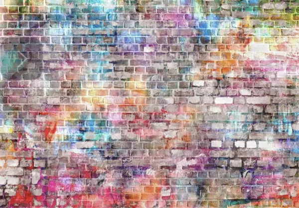 Fotobox Leinwand Party und Spaß – bunte Graffiti-Wand